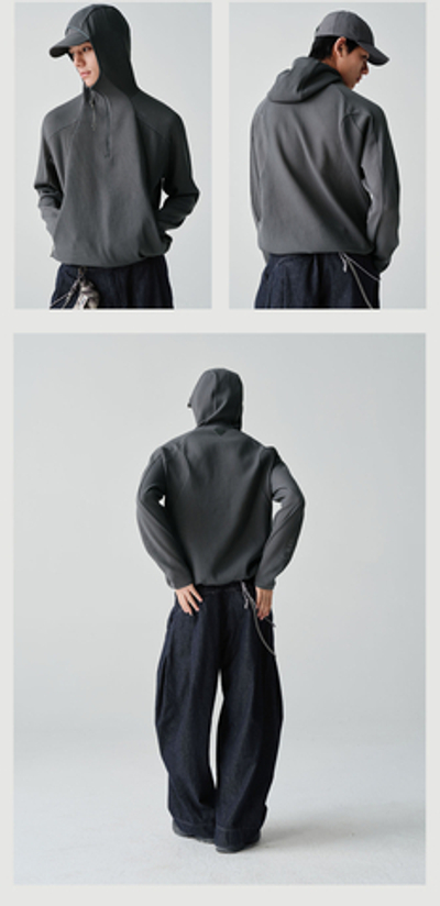 Худи Nothomme BlueMonte Half-zip Waffle графит