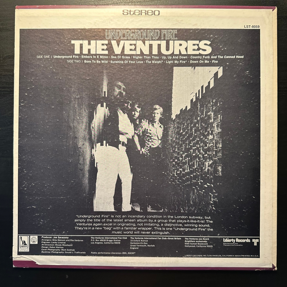 The Ventures - Underground Fire (США 1969г.)