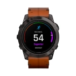 Умные часы Garmin Epix Pro (Gen 2), 51mm, Sapphire Edition Carbon Gray DLC Titanium Chestnut Leather Band (010-02804-30)