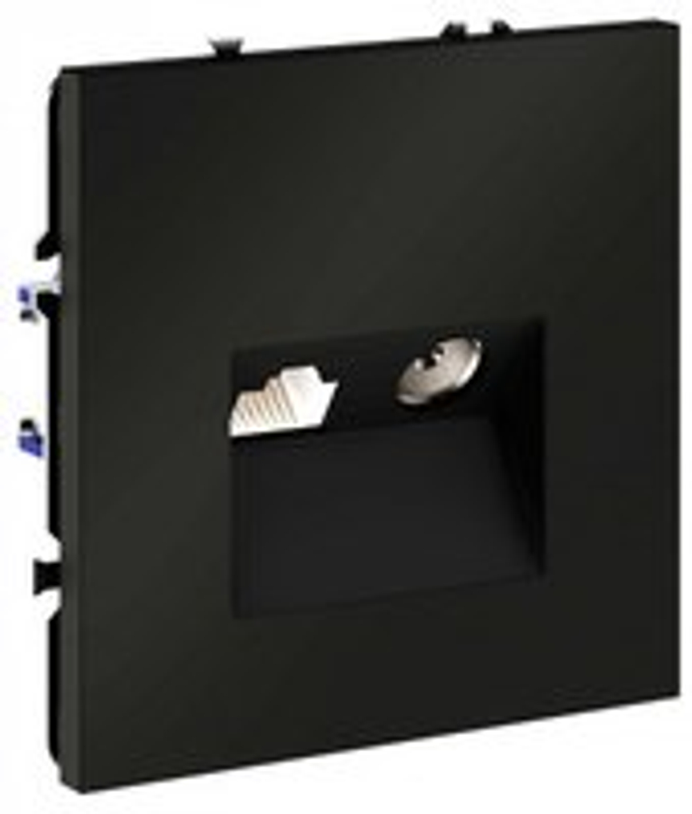 ТВ-розетка и розетка Ethernet RJ-45 без рамки Voltum S70 VLS060708