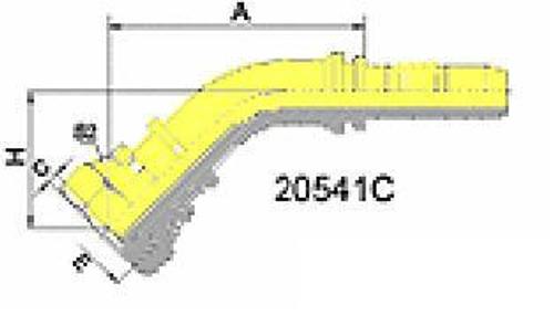 Фитинг DN 10 DKO-S (Г) 22x1.5 14 (45)