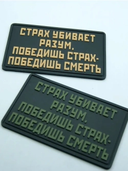 Шеврон на липучке Страх убивает разум