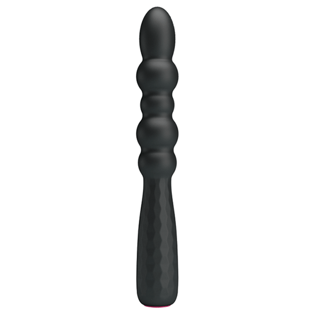 Черный гнущийся анальный вибратор 18,5см Pretty Love Monroe Vibrating Anal Butt Plug BI-014758-1