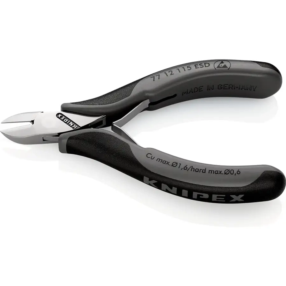 Кусачки боковые для электроники антистатические 115 мм Knipex 77 12 115 ESD