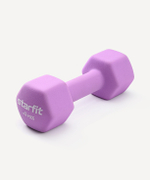 Гантель неопреновая STARFIT DB-201 4 кг, фиолетовый пастель