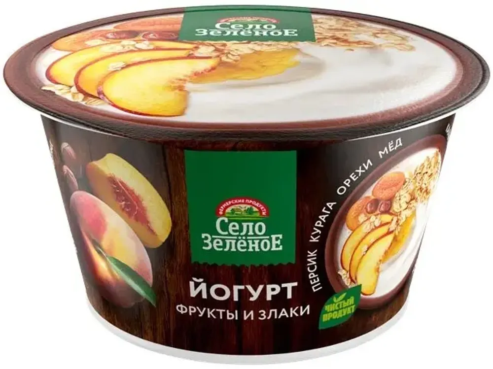Йог Персик-Курага-Орехи-Мед 3,2% Пл/ст 0,18кг СелЗел КМК