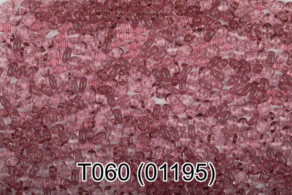 Бисер Gamma Twin 2.5х5 мм, 50 г (10х5 г), T060 грязно-розовый, 01195, 321-96001