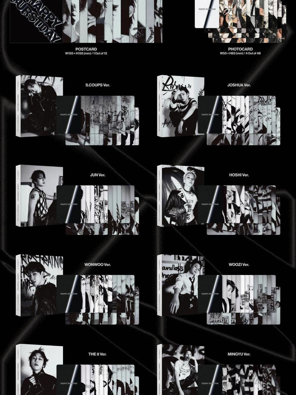 Альбом SEVENTEEN - HAPPY BURSTDAY 5th Album DAREDEVIL 12 Version SET