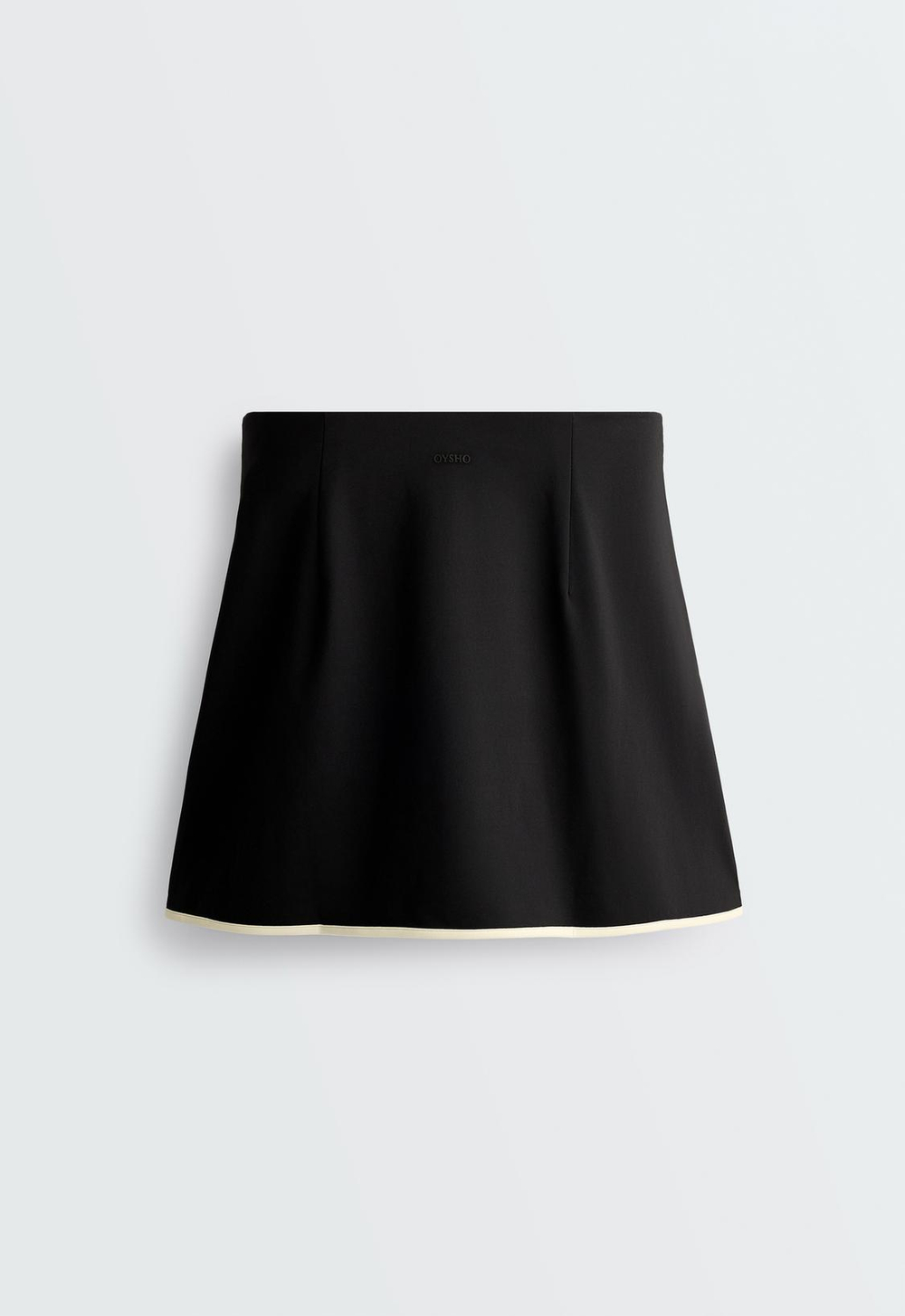 Oysho Мини-юбка Comfortlux с контрастной окантовкой, черный