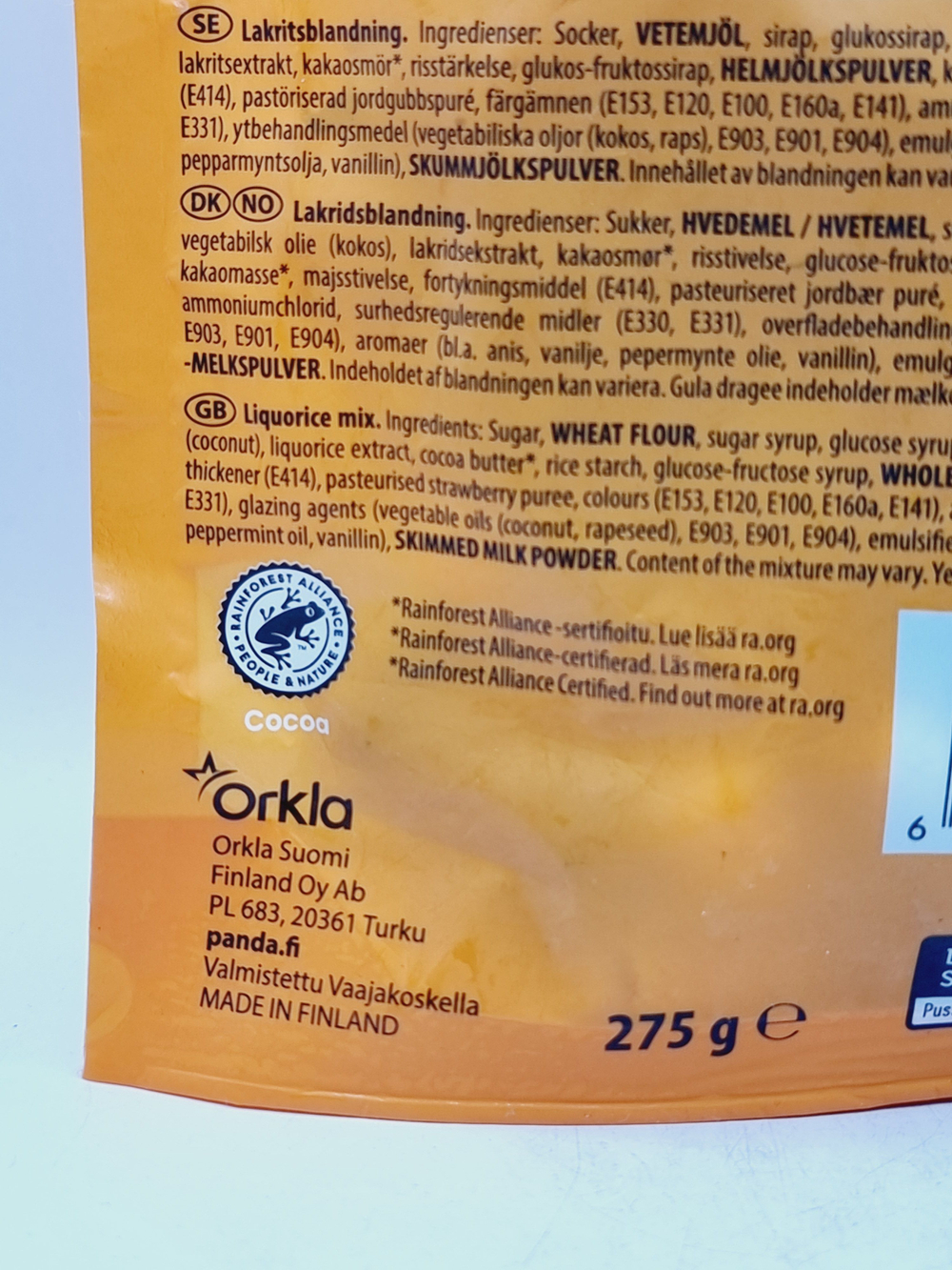 Жевательный мармелад Panda Lakumix Original 275 г (Из Финляндии)