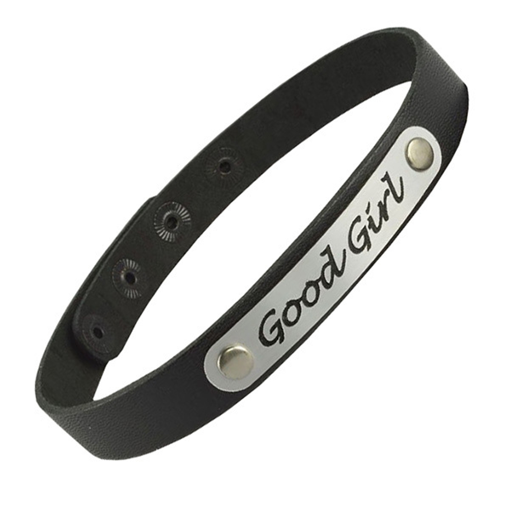 Черный кожаный чокер 41см Sitabella BDSM Accessories Good Girl 3354 GG