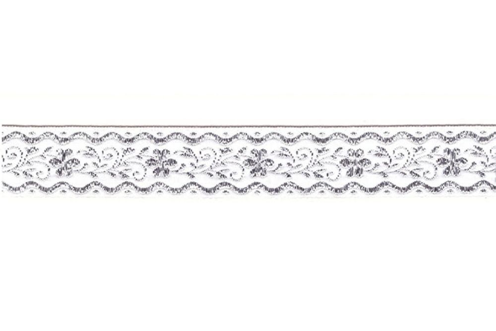 Тесьма жаккард с метанитом, с1857, рис.9016, ш. 2,2 см