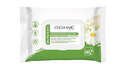 CLEANIC Влажная туалетная бумага с ромашкой 80 шт