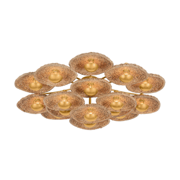 Corbett Colline Semi Flush, 102 cm, Vintage Gold Leaf