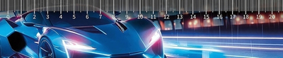 Закладка-линейка 20 см "City car 2025" (Пчелка)
