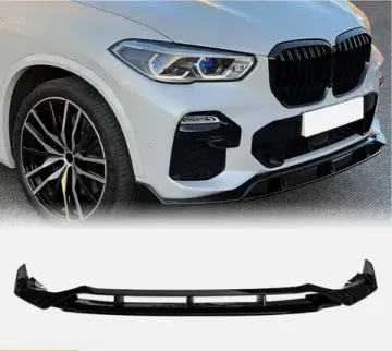 Сплиттер переднего бампера BMW X5 G05 M Sport 2019-2023 чёрный глянец