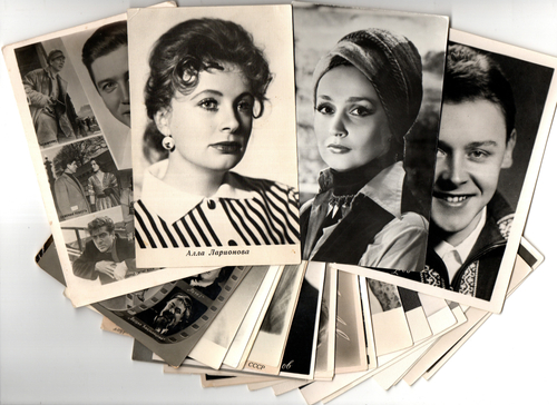 №12 Открытки Артисты и актёры СССР 1960–1970-е г. 25 штук. Чёрно-белые, чистые, без повторов