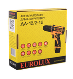 Дрель-шуруповерт Eurolux ДА-12/2-1Li