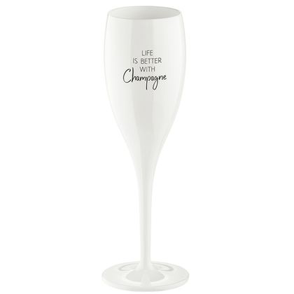Бокал для шампанского 100мл Koziol Superglas Club No.1 Life is Better with Champagne