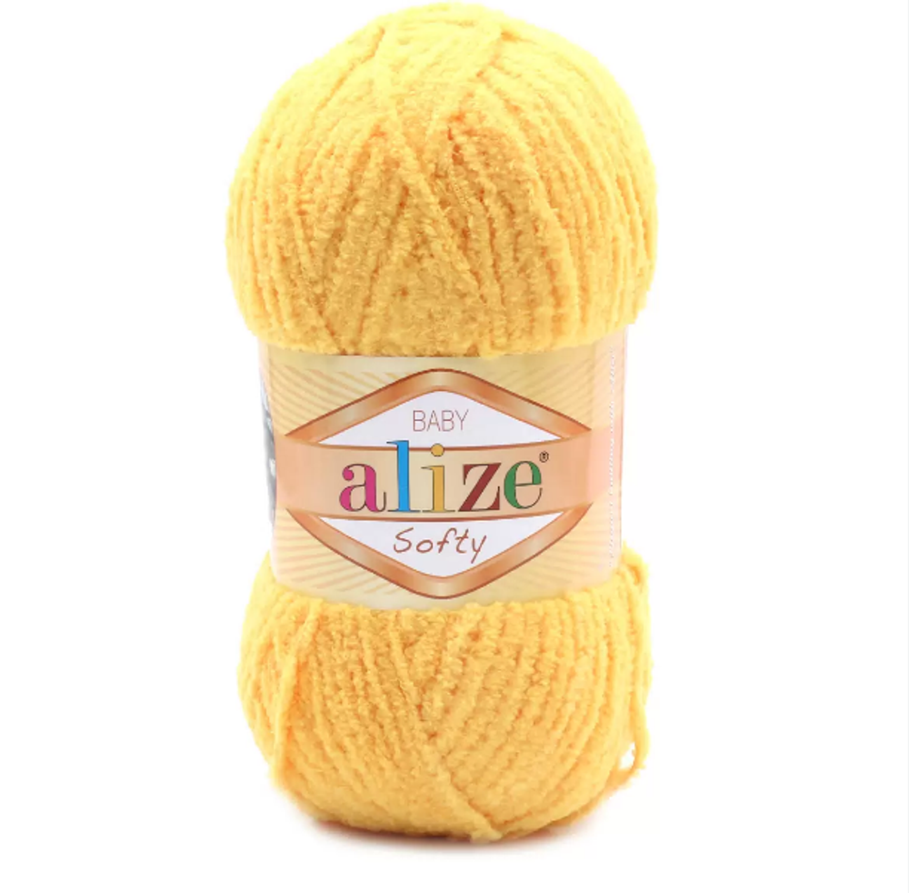 ALIZE "SOFTY" 100% Микрополиэстер, 50 гр., 115 м, Желтый