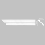 Плинтус потолочный гладкий Decomaster 96614 70х70х2400мм