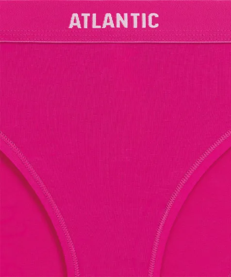 Женские трусы спорт (3шт) Atlantic 3CLP-012, хлопок, фуксия + светлый капучино + светло-розовый