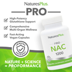 NaturesPlus, Pro, NAC 1200, 60 капсул (600 мг в 1 капсуле)