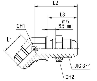 Соединение PD45 JIC 1.1/16