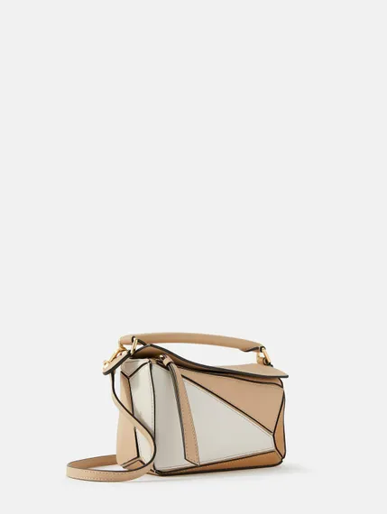 Сумка на плечо Loewe Puzzle Mini коричнево-бежевый