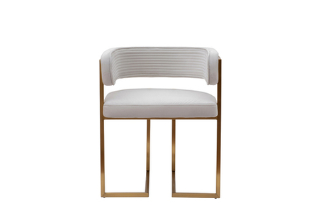 Стул Garda Decor велюр светло-серый, матовое золото 60*55*73 см