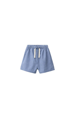 ZARA ШОРТЫ-БЕРМУДЫ В ПОЛОСКУ, ЯРКО-СИНИЙ