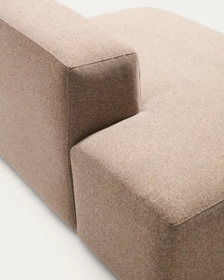 Трехместный диван Blok из коричневой синели, 290 см