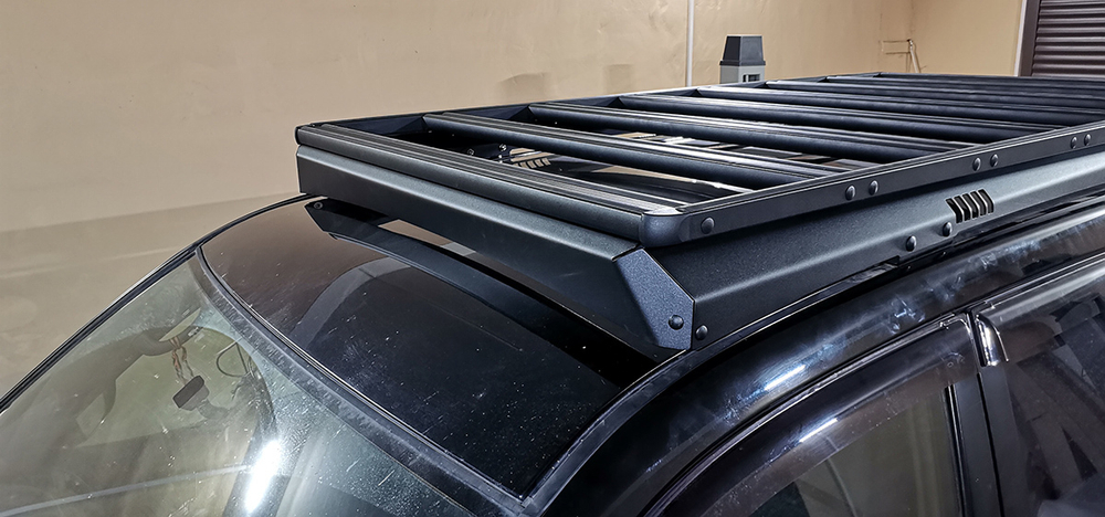 Багажник экспедиционный (платформа) алюминиевый 1150x2080 мм для Toyota Land Cruiser Prado 120 (с крепежом) РИФ