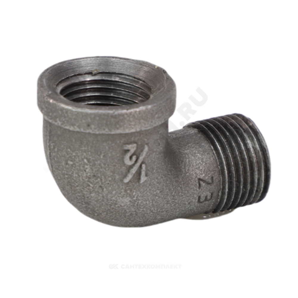 Угольник проходной чугун Ду 40 (1 1/2") ВР/НР Fittex PLUS