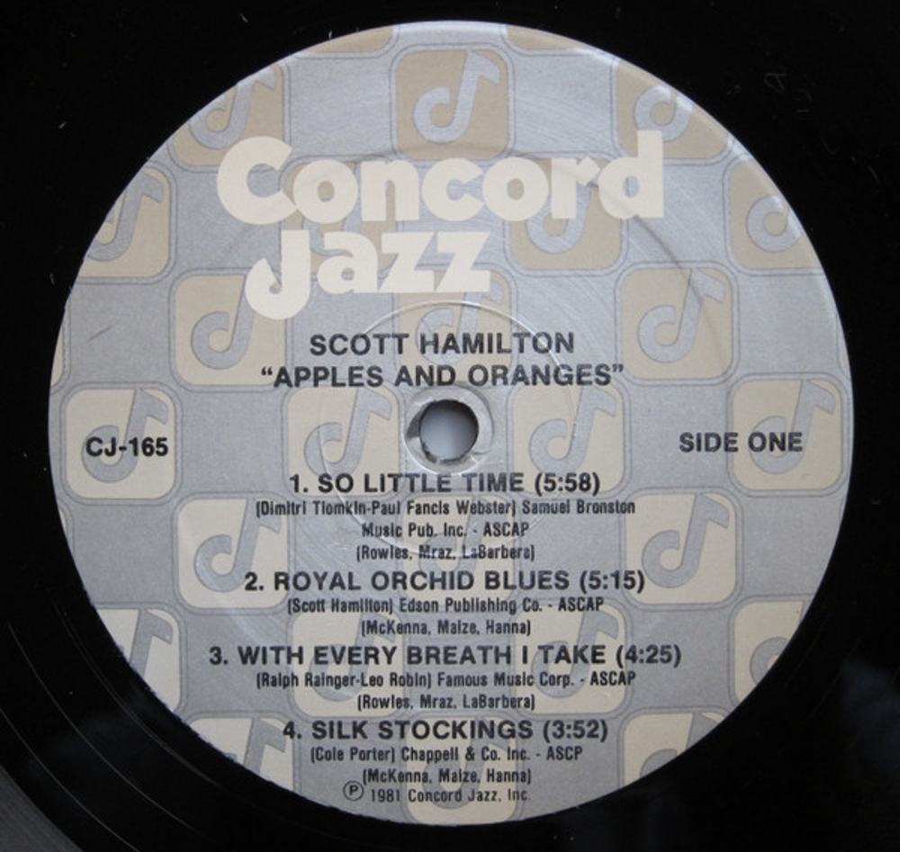 Scott Hamilton - Apples And Oranges - 1981 USA OG Press