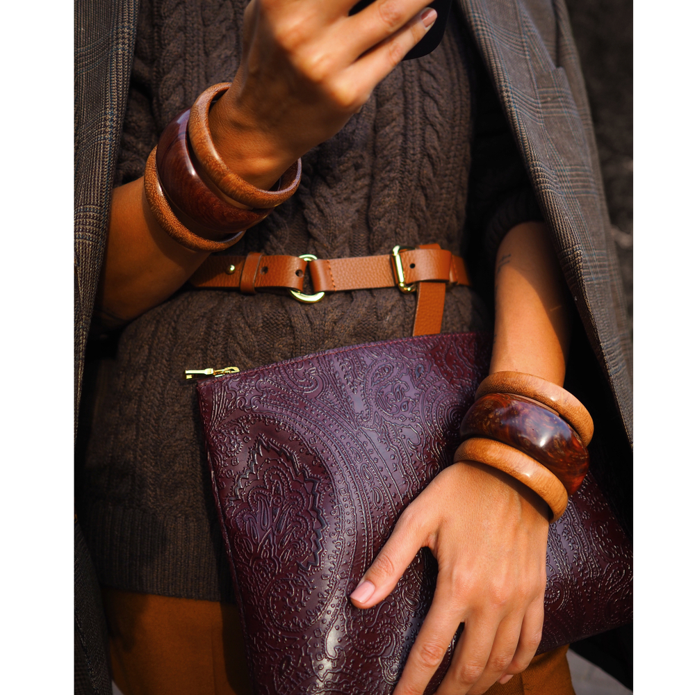 rosewood burgundy bangle