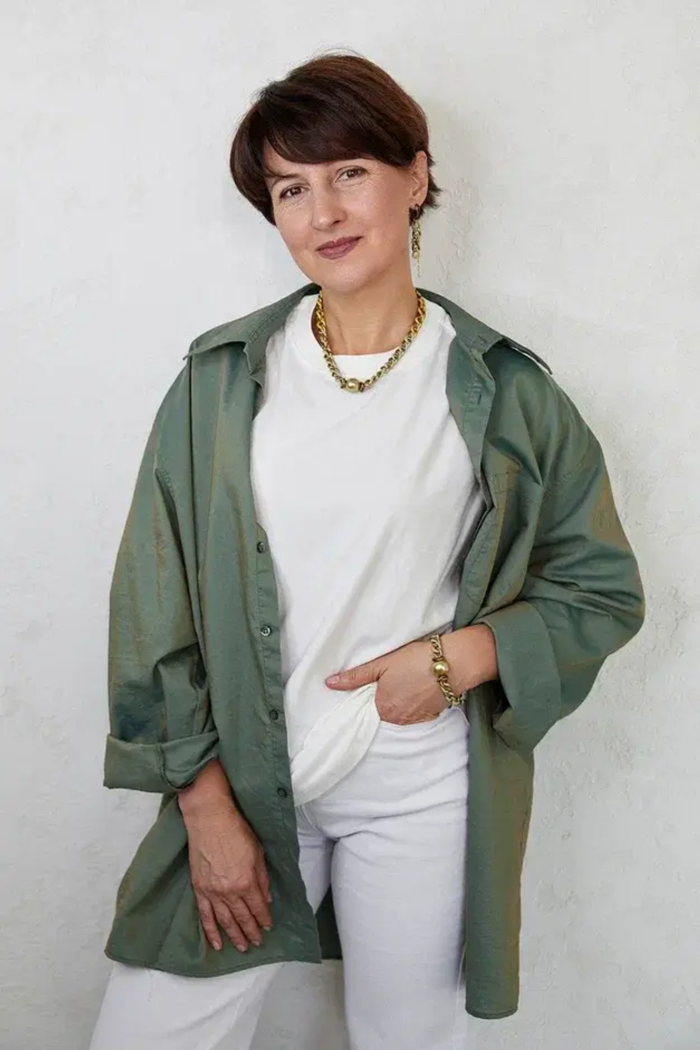 HMG 1332 Enamel chain olive браслет арт.1190