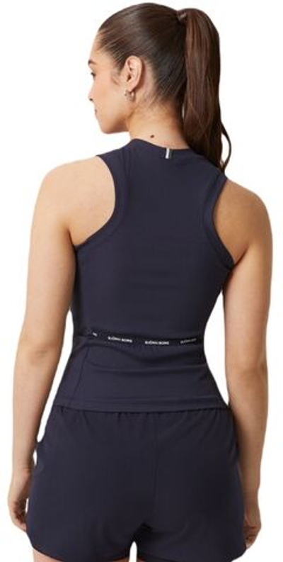 Женский топ теннисный Björn Borg Ace Rib Tank Pocket - night sky