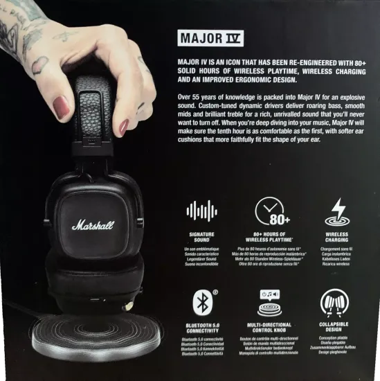 Беспроводные наушники Marshall Major IV, черный