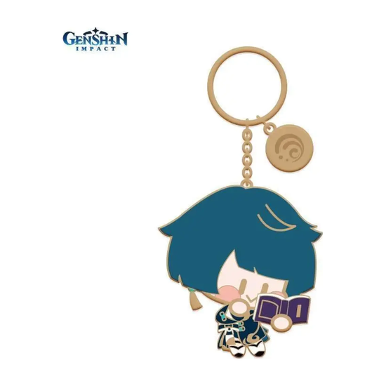 Брелок Genshin Impact металлический Chibi Character Metal Keychain Xingqiu — повтор основного фото
