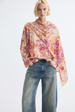 Блузка из вискозы с пелериной - H&M