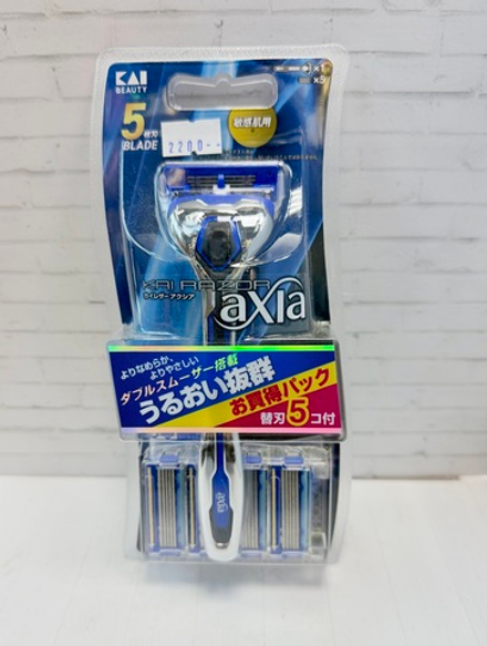 Японский бритвенный станок KAI Razor Axia (5 лезвий) + 5 сменных кассет в комплекте