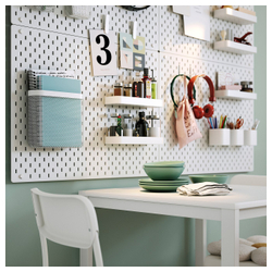 IKEA SKÅDIS  (ИКЕА СКОДИС)  -  Полка - белый