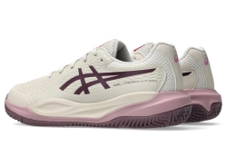 Детские теннисные кроссовки Asics Gel-Resolution X GS Clay - soft oat/dark aubergine