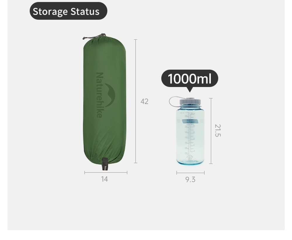 Палатка Naturehike Cloud-Creek PRO, 2-местная, зеленая, артикул CNK2550WS022-FGR2