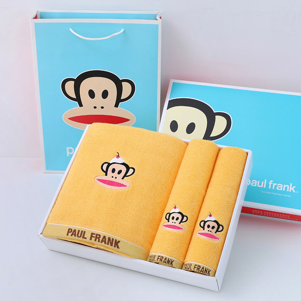 Подарочный набор полотенец из 100% хлопка Paul Frank (Yellow)