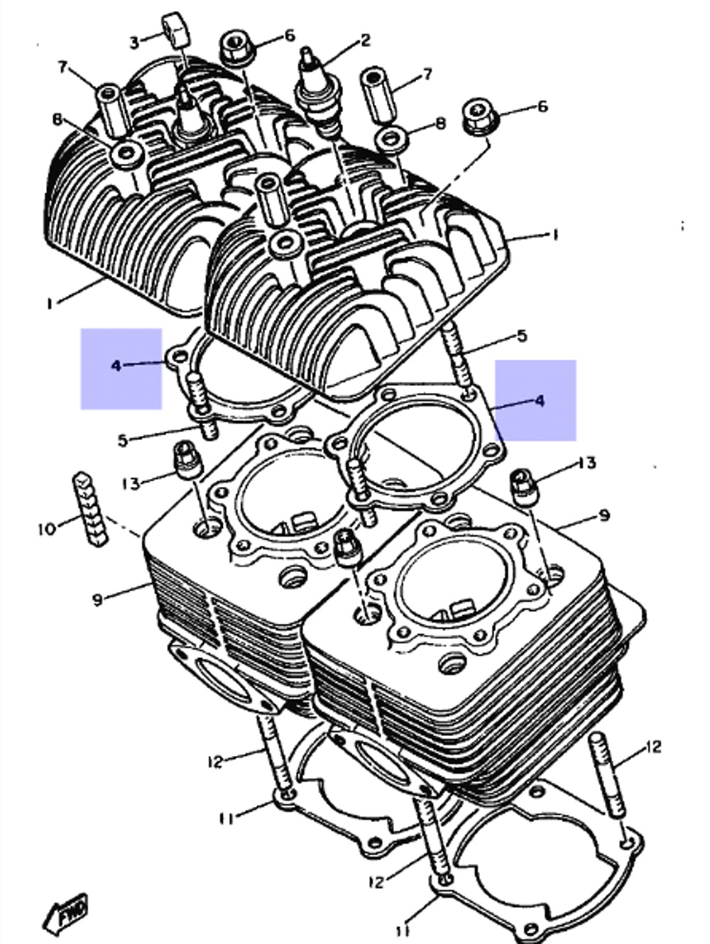 Прокладка под головку Yamaha VK540 83R111810000