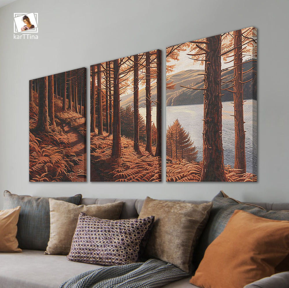 Картина karTTina "Золотой рассвет", 150 см х 70 см