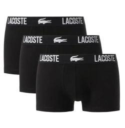 Мужские спортивные боксеры Lacoste Stretch Cotton Trunks 3P - black