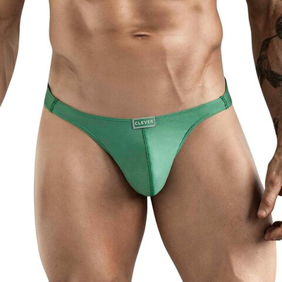 Зеленые мужские трусы-тонги Clever Cactus Thong